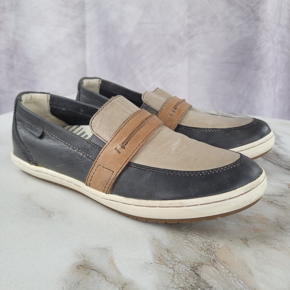 Taos Upward Leather Loafers Women's Size 7 Tan Gray
